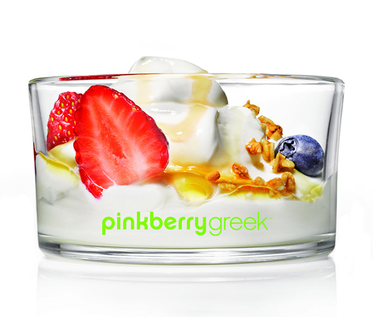 Pinkberry's new, fresh Greek yogurt. (Photo courtesy of Pinkberry)
