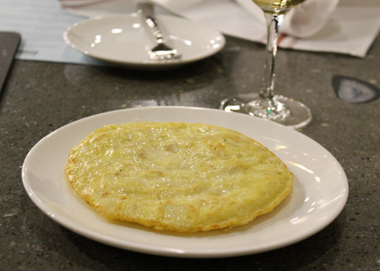 A classic tortilla with potatoes and onions.