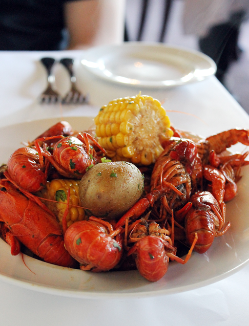 Crawfish is flown in weekly from Mardi Gras time through the summer at CreoLa.