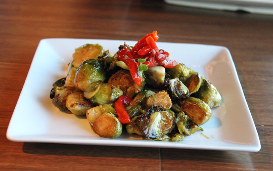 Brussels sprouts with truffle oil.