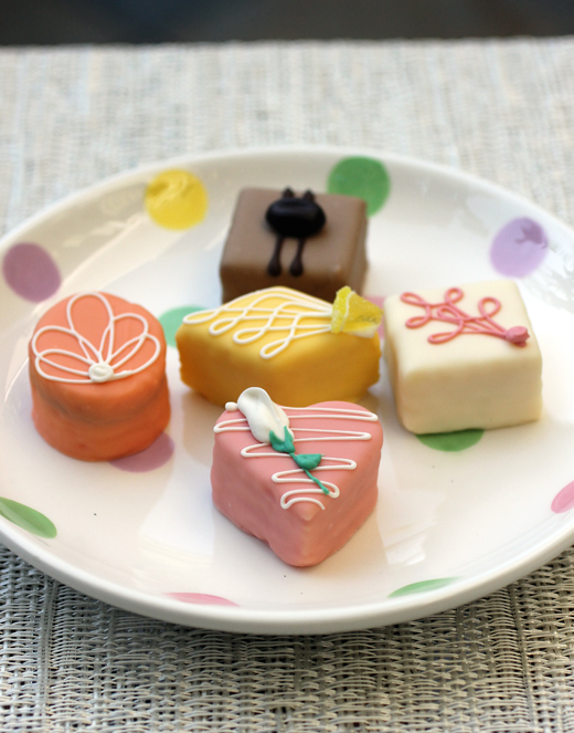 Petits fours that taste as good as they look.