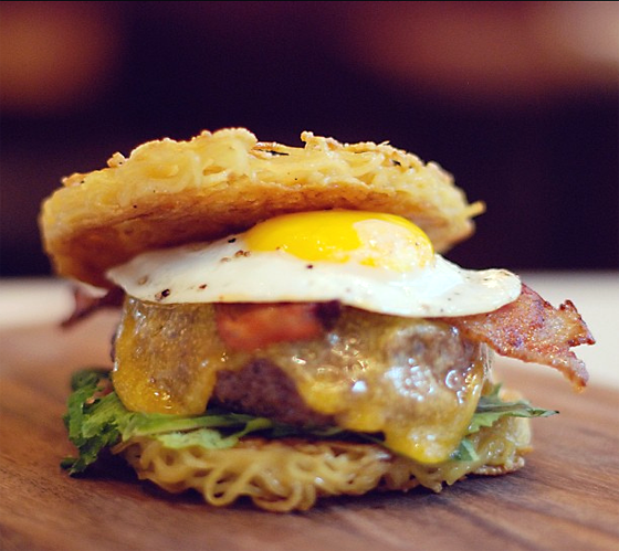Ramen Burger. (Photo courtesy of the San Francisco Grand Hyatt)