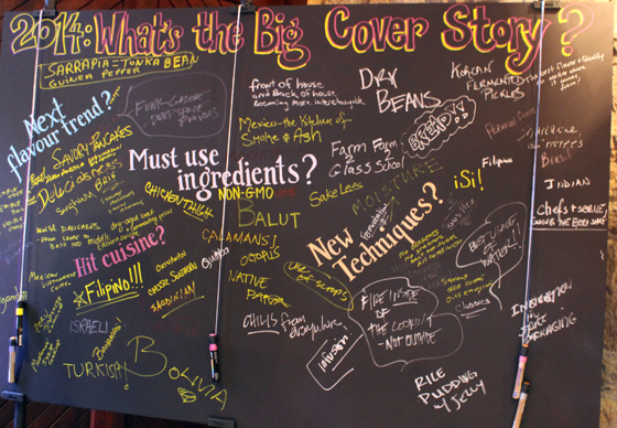 An inspirational board to which attendees could add their own comments.