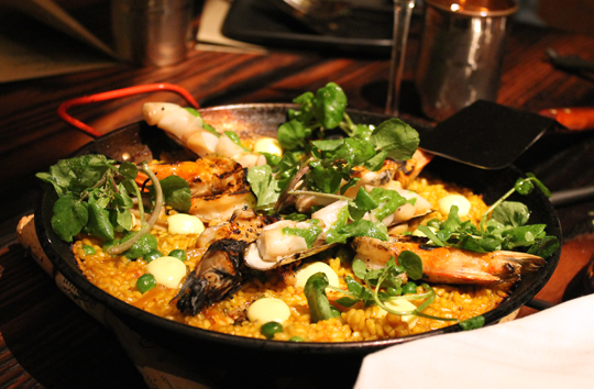 Paella in all its glory at Coqueta.