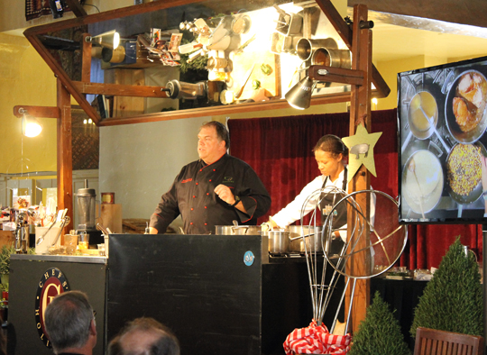 Chef Kent Rathbun on the demo stage at the Ahwahnee.