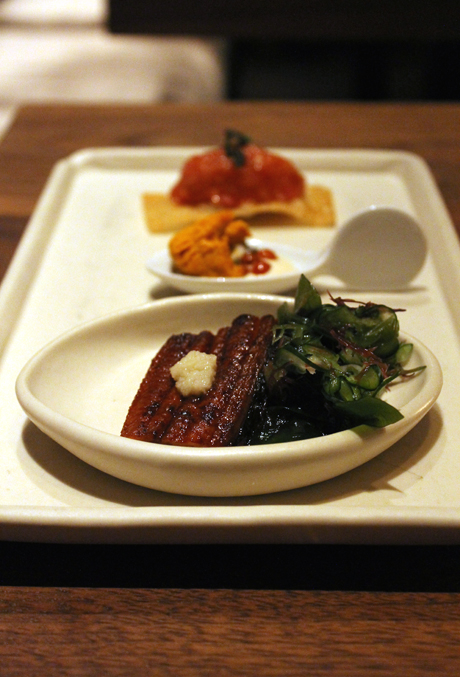 The first course in the kaiseki Pabu preview dinner.