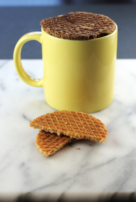 Place a Rip Van Wafel on top of a hot cup of coffee to warm it before enjoying. You can see it start to sink in the center from the heat.