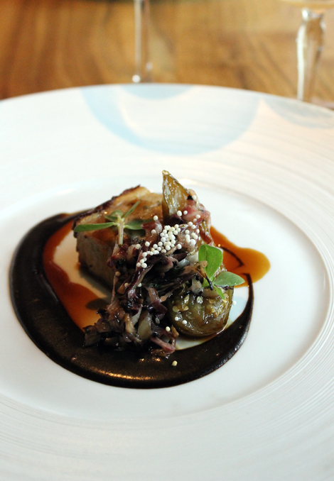 Guinea hen terrine with eggplant -- on the new tasting menu at Parallel 37.