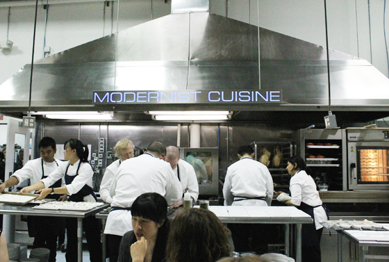 The Modernist Cuisine team hard at work on the one-of-a-kind dinner.