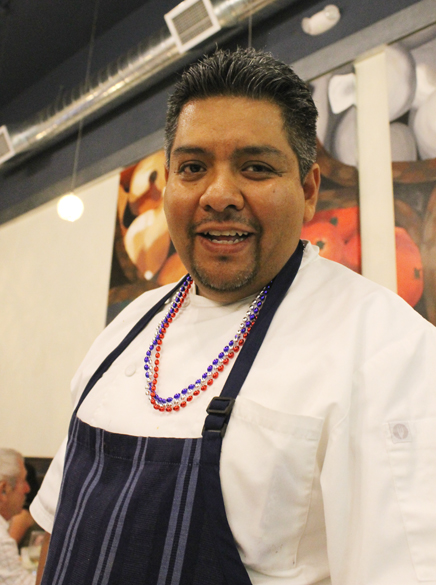 Chef Manuel Martinez adorned for the occasion.  