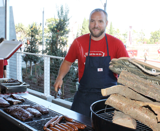 Chef Ryan Farr of 4505 Meats manning the grill.