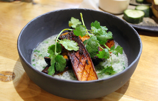Grilled King Trumpet mushrooms with a tapioca like no other.