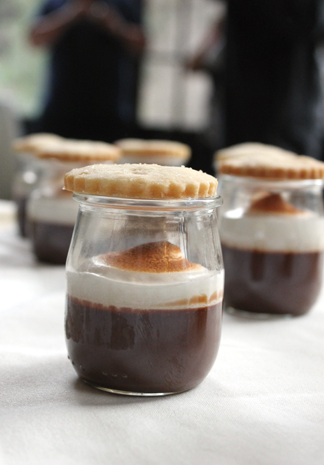 Chef Duskie Estes' "S'mores in a Jar'' for sampling at Chefs' Holidays at the Ahwahnee.
