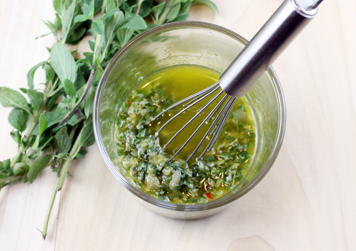 Pound a way with a mortar and pestle to make this dressing -- and to work off your stress.