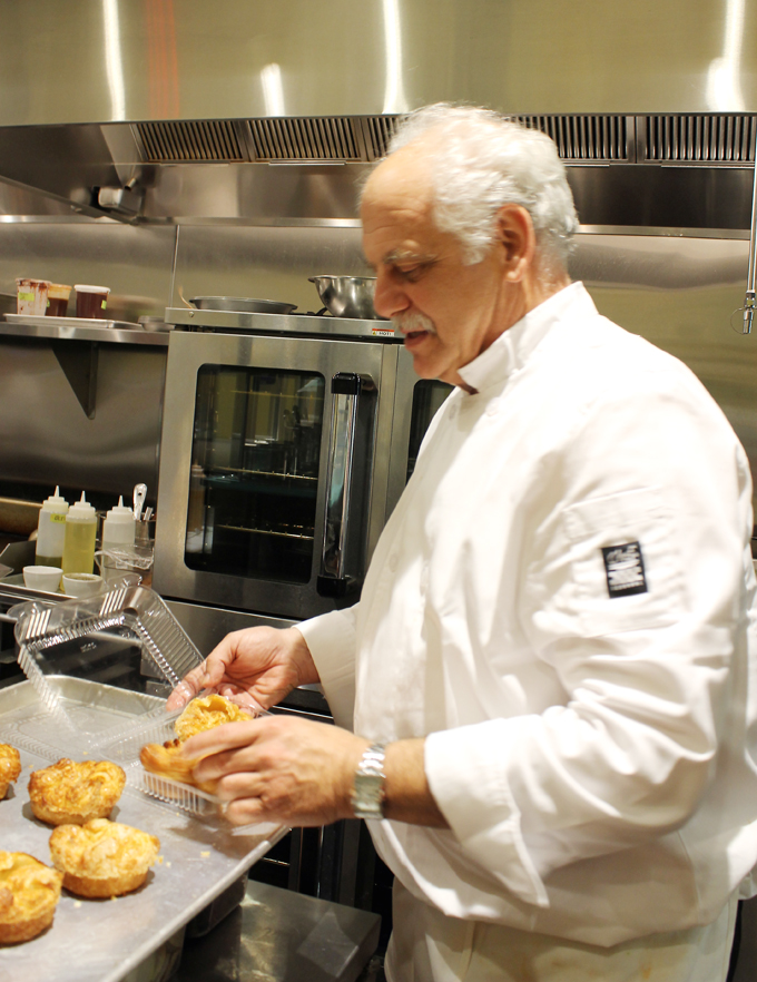 Chef-Owner Howard Bulka in the kitchen.