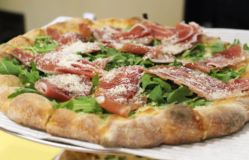 Prosciutto and arugula pizza at the new Howie's Artisan Pizza in Redwood City.