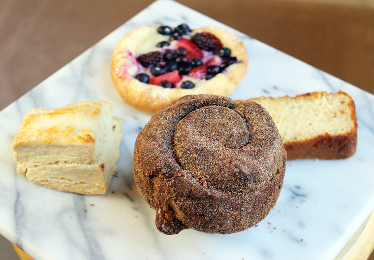 A sampler -- with that cinnamon-sugar brioche front and center.