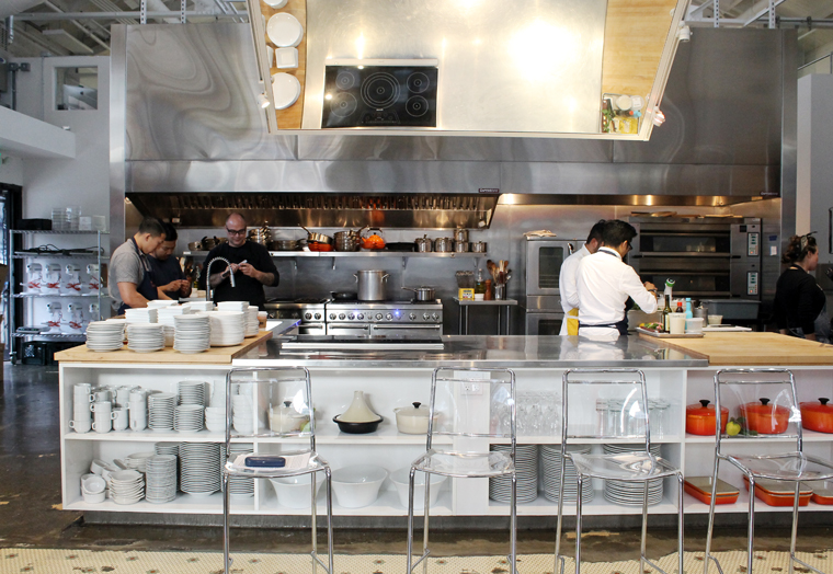 One of the kitchens at the school.