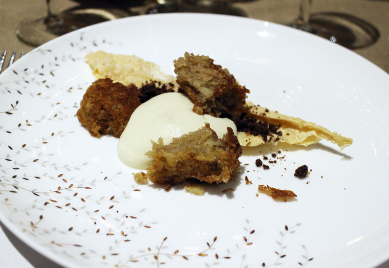 Parsnip and yuba in Chef Bill Corbett's dessert.