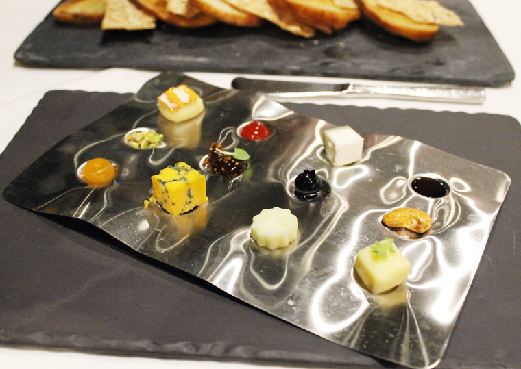 A fanciful cheese course.