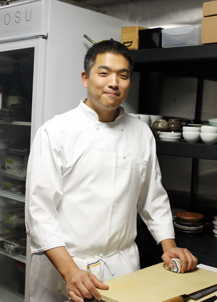 Chef Sung Anh in his kitchen at Mosu.