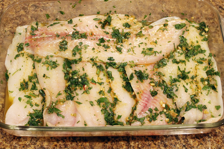 Marinate the fish for 2 to 4 hours in the fridge.