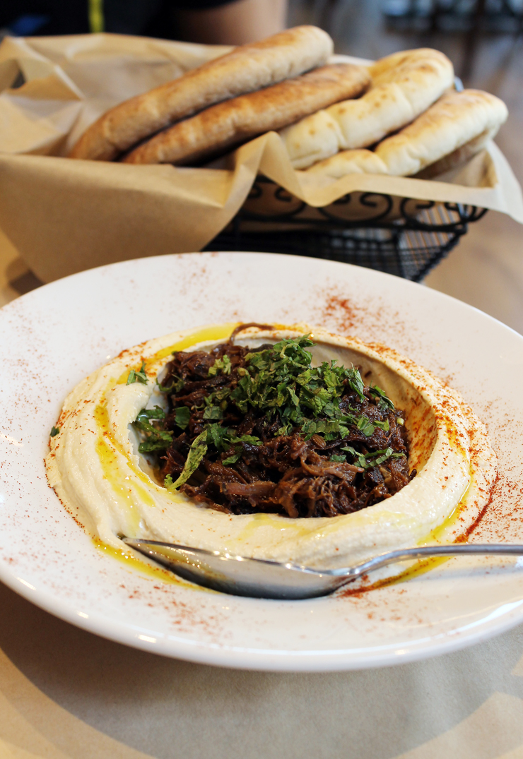 Hummus with lamb at the new Oren's in Cupertino. Swoon.