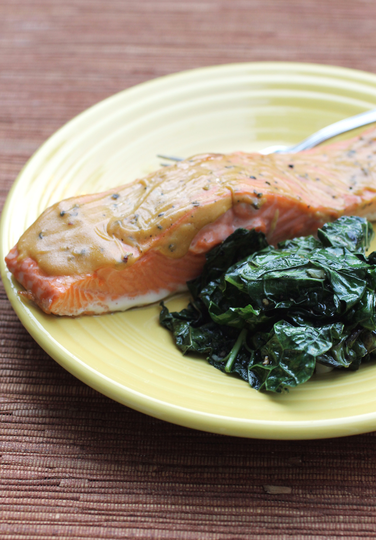 California King salmon delivered right to my door from Siren Fish Company that I cooked with mustard and brown sugar.
