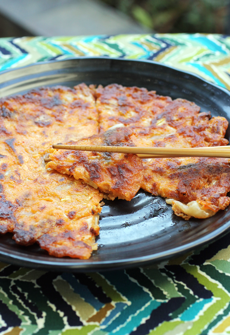 A spicy, savory Korean pancake that cooks up in no time.