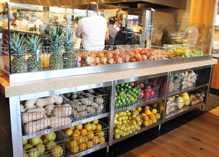The fresh produce display at True Food Kitchen.
