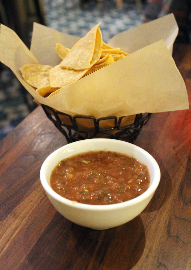 Chips and salsa to start.