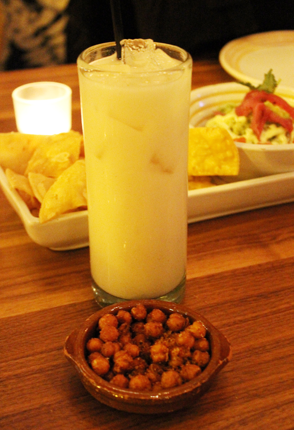 Horchata, a sweetened rice flavored drink, is made in house.
