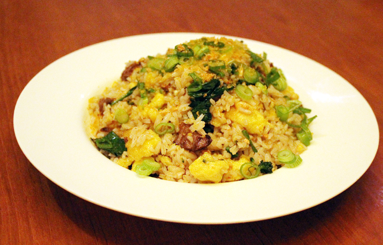Not your typical fried rice; this one is plentiful with Wagyu beef.
