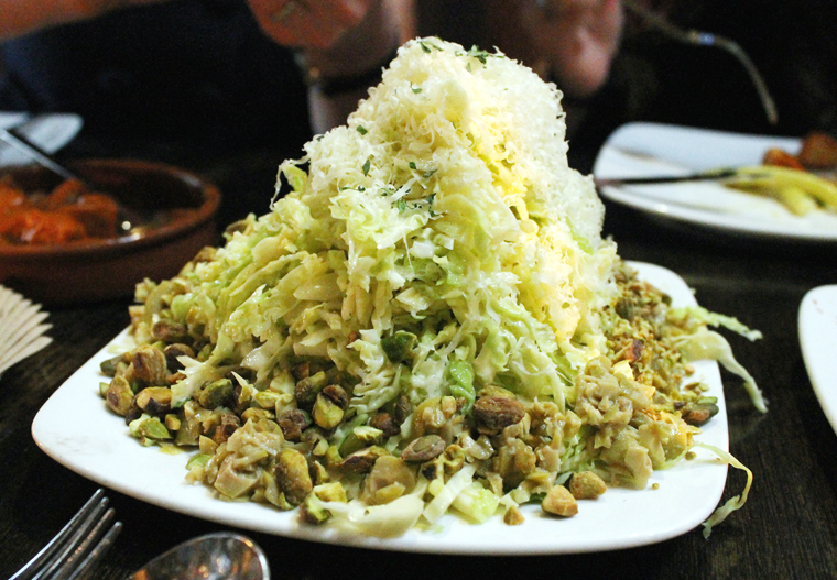 The cabbage salad that never leaves the menu.