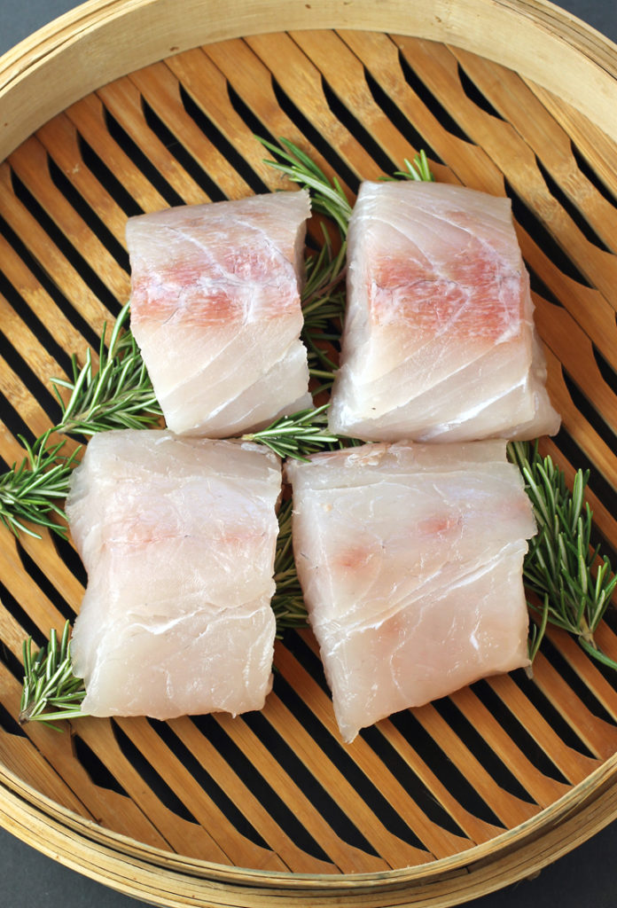 Patricia Wells’ Easy Steamed Cod with Rosemary and Seaweed Butter