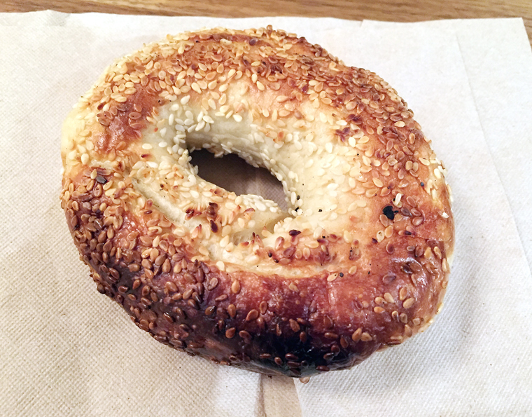 Smoky, nutty, ever so sweet -- bagel perfection.