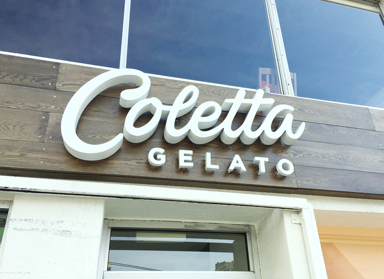 On busy Harrison Street.