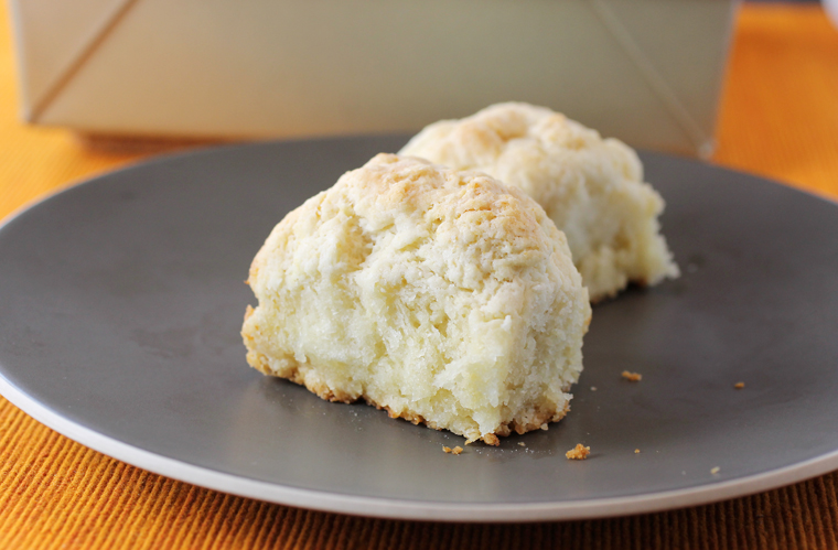 The messy dough creates perfect biscuits.