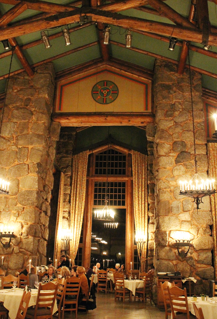 The hotel's grand dining room.