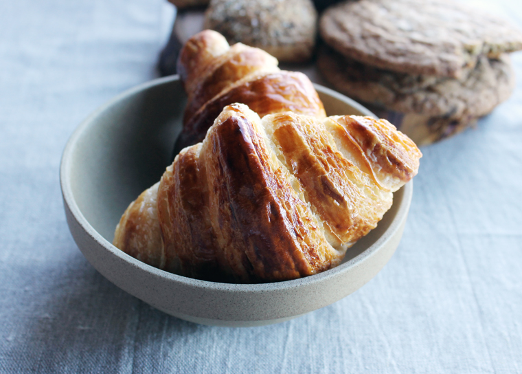 Flaky, buttery croissants.