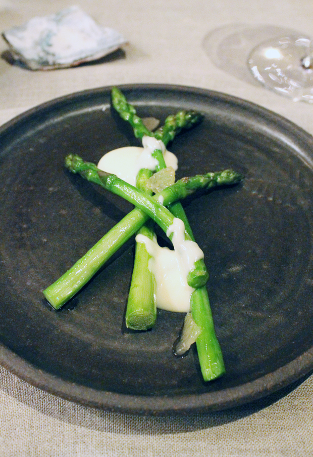 Asparagus from the chef's backyard.