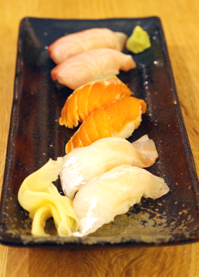 A selection of nigiri.