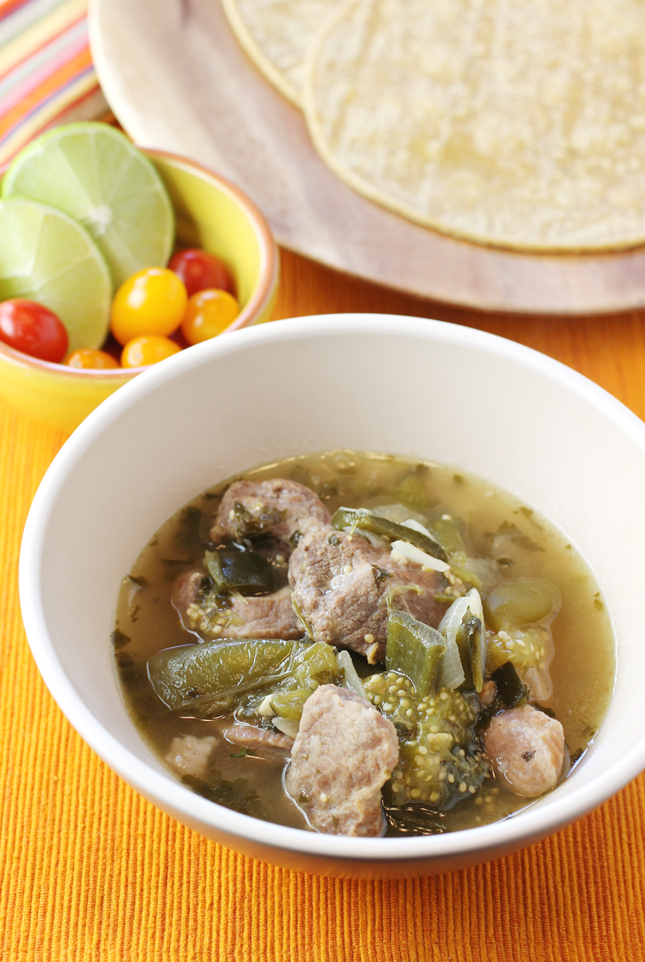 Comfort food at its finest -- brothy, tangy chile verde.