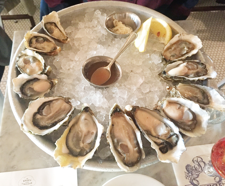 Go to town on the oysters here.