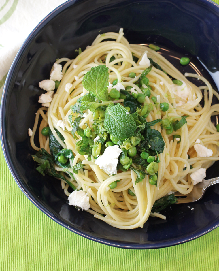 A spring-like pasta with the unexpected touch of duck fat.