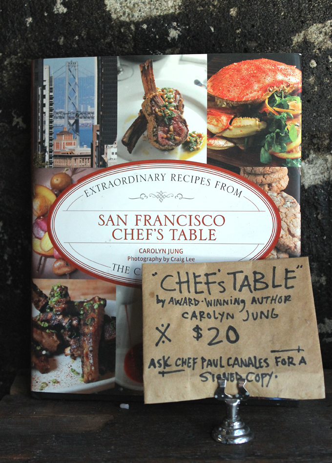 Including my first cookbook, "San Francisco Chef's Table,'' which Duende is also featured in.