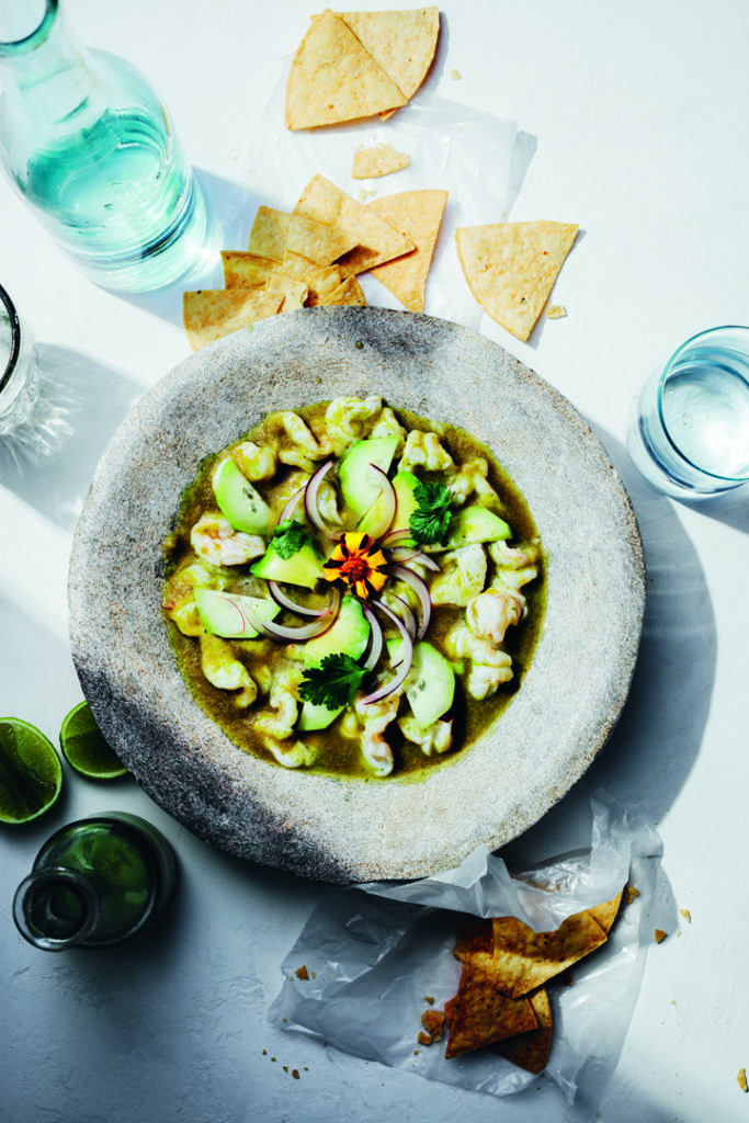 Get a taste of fresh, zingy and vibrant shrimp aguachile plus other delicious noshes at a special event at Tamarindo Antojeria Mexicana. (Photo by Eva Kolenko)