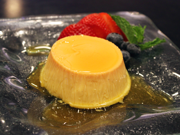 Honey flan -- good to the last spoonful.