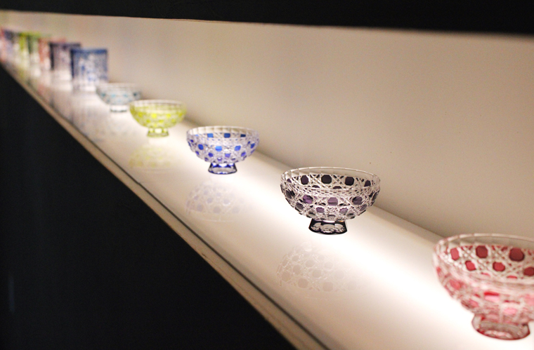 Hand-cut Japanese crystal known as Edokiriko.