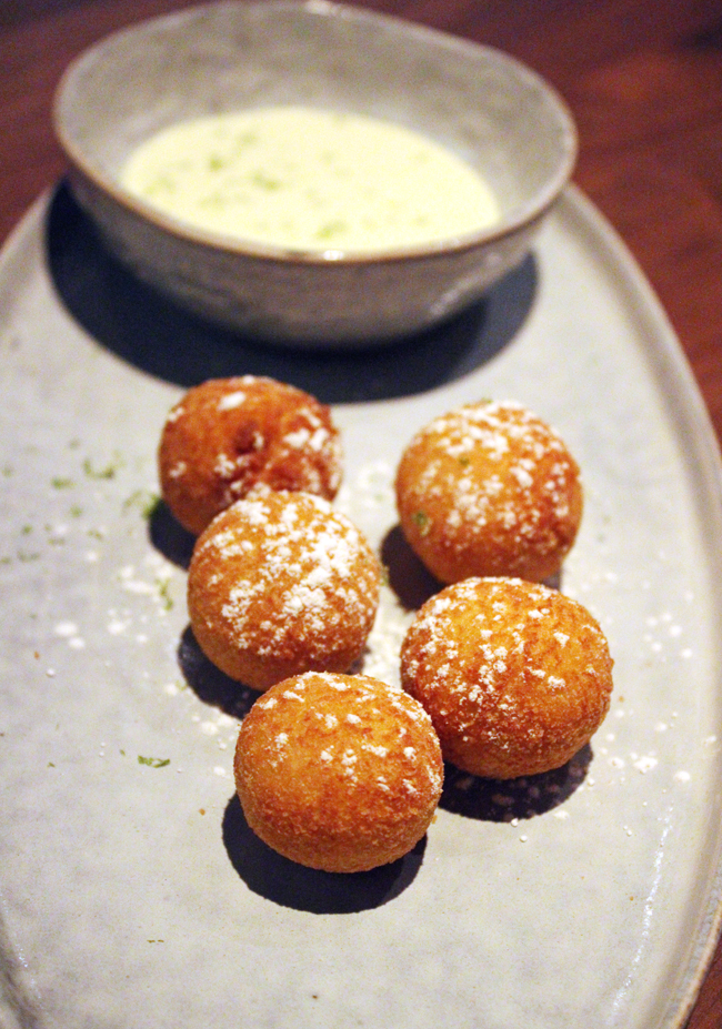 Dessert arancini.